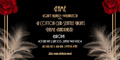 Primaire afbeelding van Fame Equity Alliance of Washington "Seattle Nights Cotton Club" Fundraiser