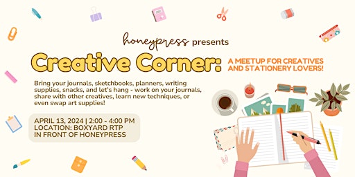 Imagem principal do evento Creative Corner with Honeypress