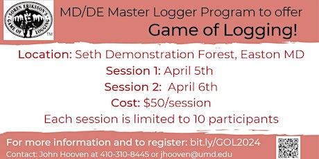 MD/DE Master Logger: Game of Logging Event