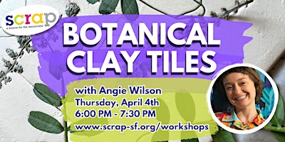 Imagem principal do evento Botanical Clay Tiles with Angie Wilson
