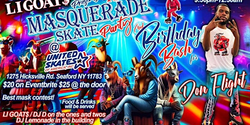 Primaire afbeelding van Don Flight's Birthday Bash & Masquerade Party