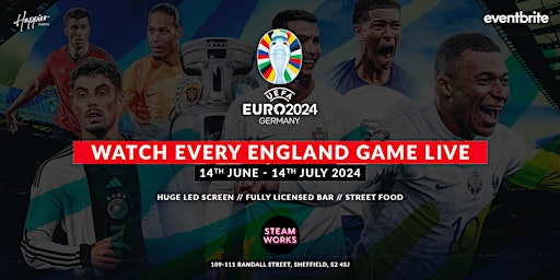 Immagine principale di Euro 2024 - Serbia vs. England - Live at Steamworks 