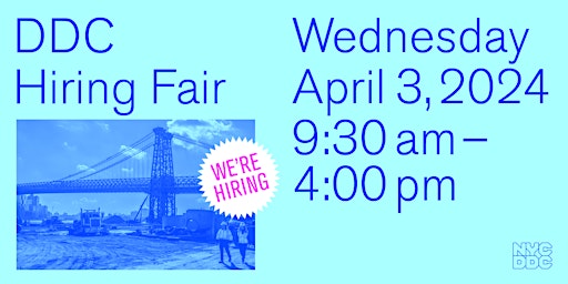 NYC Department of Design & Construction (DDC) Career Fair primary image