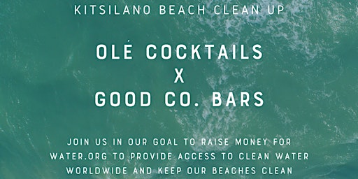 Imagen principal de Olé Cocktails x Good Co. Bars Beach Clean Up