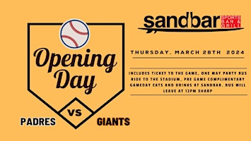 Sandbar Opening Day  Pregame and Party Bus primary image