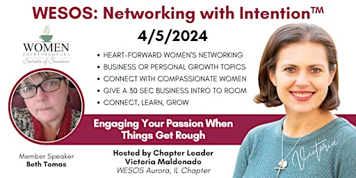 Imagem principal do evento WESOS Aurora: Engaging Your Passion When Things Get Rough