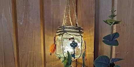 Macrame Beach Glass Jar, Vase and Hanging Mini Lantern with Sandy VanPatten