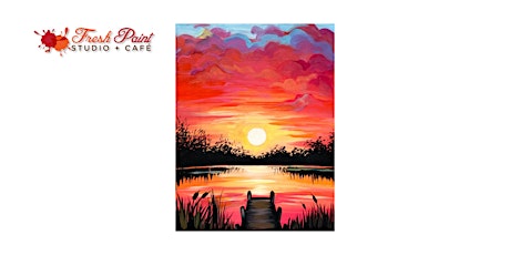 In-Studio Paint Night - Sunset on the Dock Acrylic Painting  primärbild