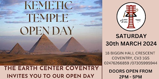 Imagen principal de The Earth Center Coventry Kemetic Temple Open Day