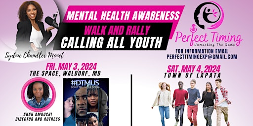 Image principale de "Unmasking The Game" Youth Mental Health Walk and Rally