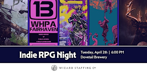 Hauptbild für Indie RPG Night @ Dovetail Brewery