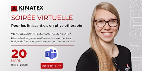 Kinatex -  Soirée virtuelle 18h30-20h pour finissant.e.s en physiothérapie