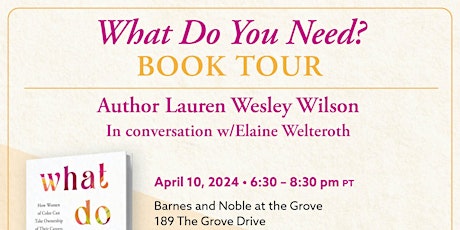 Hauptbild für What Do You Need Book Tour: Los Angeles