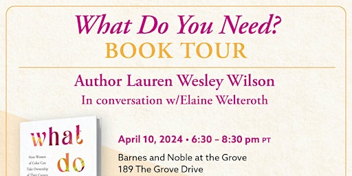 Primaire afbeelding van What Do You Need Book Tour: Los Angeles