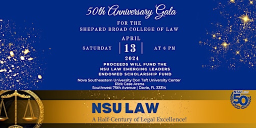 Image principale de NSU Law 50th Anniversary Gala