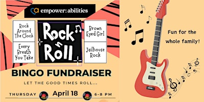 Primaire afbeelding van Empower: Abilities Rock n' Roll Bingo Fundraising Event