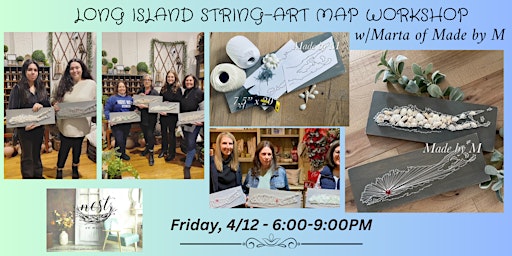 Primaire afbeelding van Long Island String Art Map Workshop