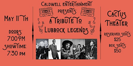 Immagine principale di Caldwell Entertainment: A Tribute to Lubbock Legends 