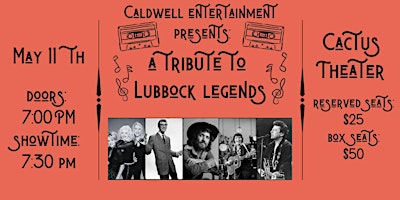 Primaire afbeelding van Caldwell Entertainment: A Tribute to Lubbock Legends