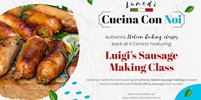 Luigi's Italian  Salsiccia (Sausage) Making Class primary image