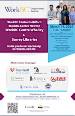 In-Person Job Fair at Surrey City Centre Library / Multi-sector Employers primary image
