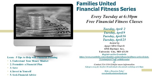 Imagem principal do evento Families United Financial Fitness Series
