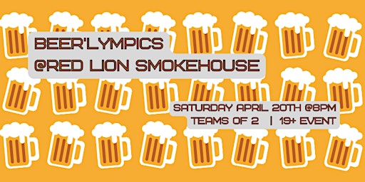 Imagem principal do evento Beer'lympics at Red Lion Smokehouse