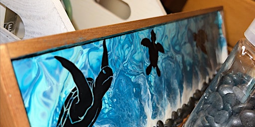 Fluid Acrylic Ocean Pour with Resin primary image