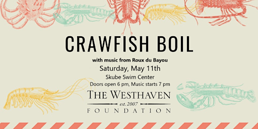 Imagem principal do evento Crawfish Boil with music from Roux du Bayou