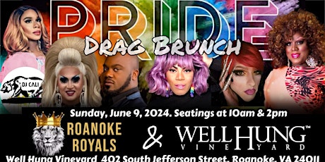 Pride Drag Brunch featuring the Roanoke Royals