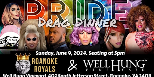 Image principale de Pride Drag Dinner featuring the Roanoke Royals