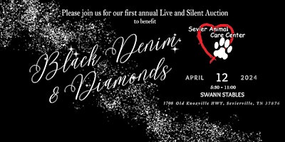 Primaire afbeelding van Unleashing Hope Animal Shelter Fundraiser: Black Denim & Diamonds