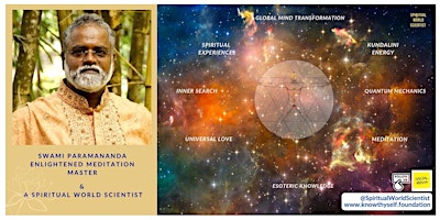Hauptbild für Discover the sacred science of Meditation with a Spiritual World Scientist