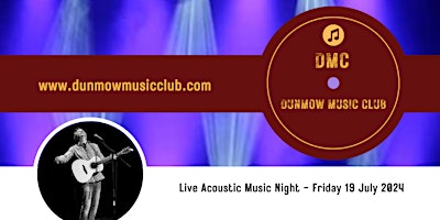 Imagem principal do evento Dunmow Music Club Live Acoustic Music Night