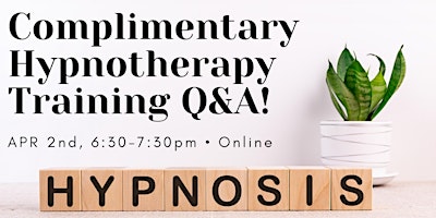 Complimentary Q&A: Hypnotherapy Certification Training primary image