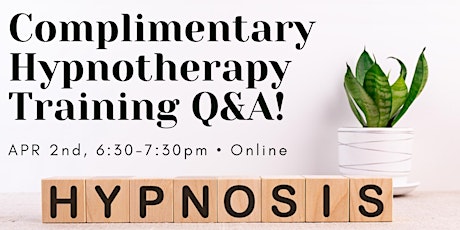 Imagen principal de Complimentary Q&A: Hypnotherapy Certification Training