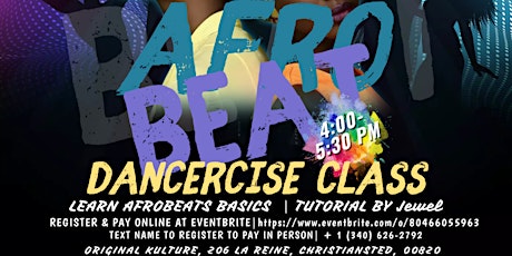 AfroBeat Dancercise Class (Sundays)