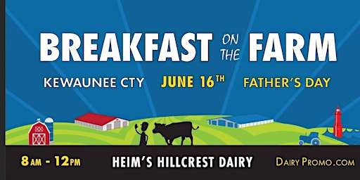 Primaire afbeelding van Kewaunee County's Breakfast on the Farm - Heim's Hillcrest Dairy