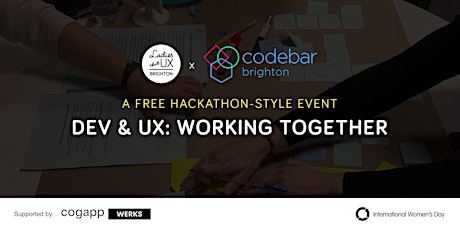LTUX Brighton x codebar Brighton: Dev and UX working together primary image