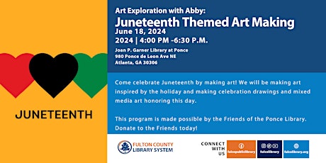 Art Exploration with Abby: Juneteenth Themed Art Making