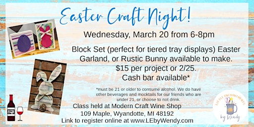 Easter Craft Night - Wednesday 3/20 from 6-8pm primary image