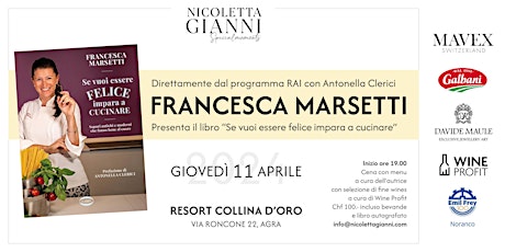Chef Francesca Marsetti  Presentazione del suo libro di ricette