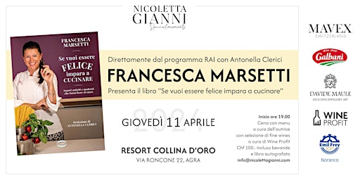 Imagen principal de Chef Francesca Marsetti  Presentazione del suo libro di ricette