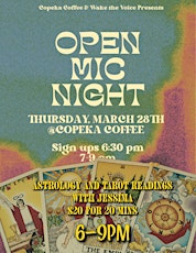 Astrology & Tarot at Open Mic Night March 2024
