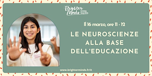 Le neuroscienze alla base dell'educazione - il programma Brighter Minds primary image