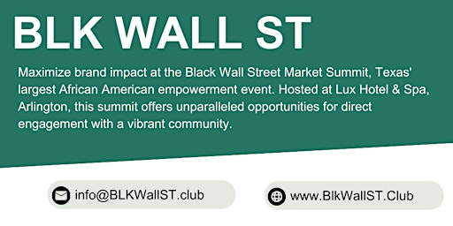 BLKWallST Market Summit primary image