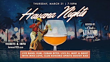 Imagem principal do evento Havana Nights - Club Kokomo Edition with Mike Love
