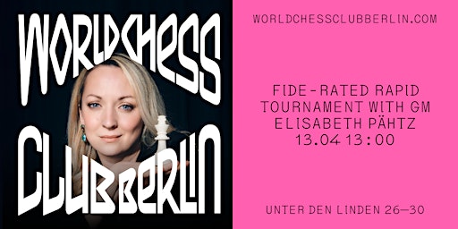 Imagem principal do evento Rapid Tournament with GM Elisabeth Pähtz (FIDE-rated)