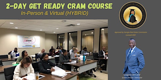 Primaire afbeelding van REAL ESTATE PRE-LICENSE -  2 DAY CRAM COURSE -LIVE/IN-PERSON