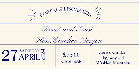Hon. Candice Bergen Roast & Toast April 27, 2024